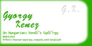 gyorgy kenez business card